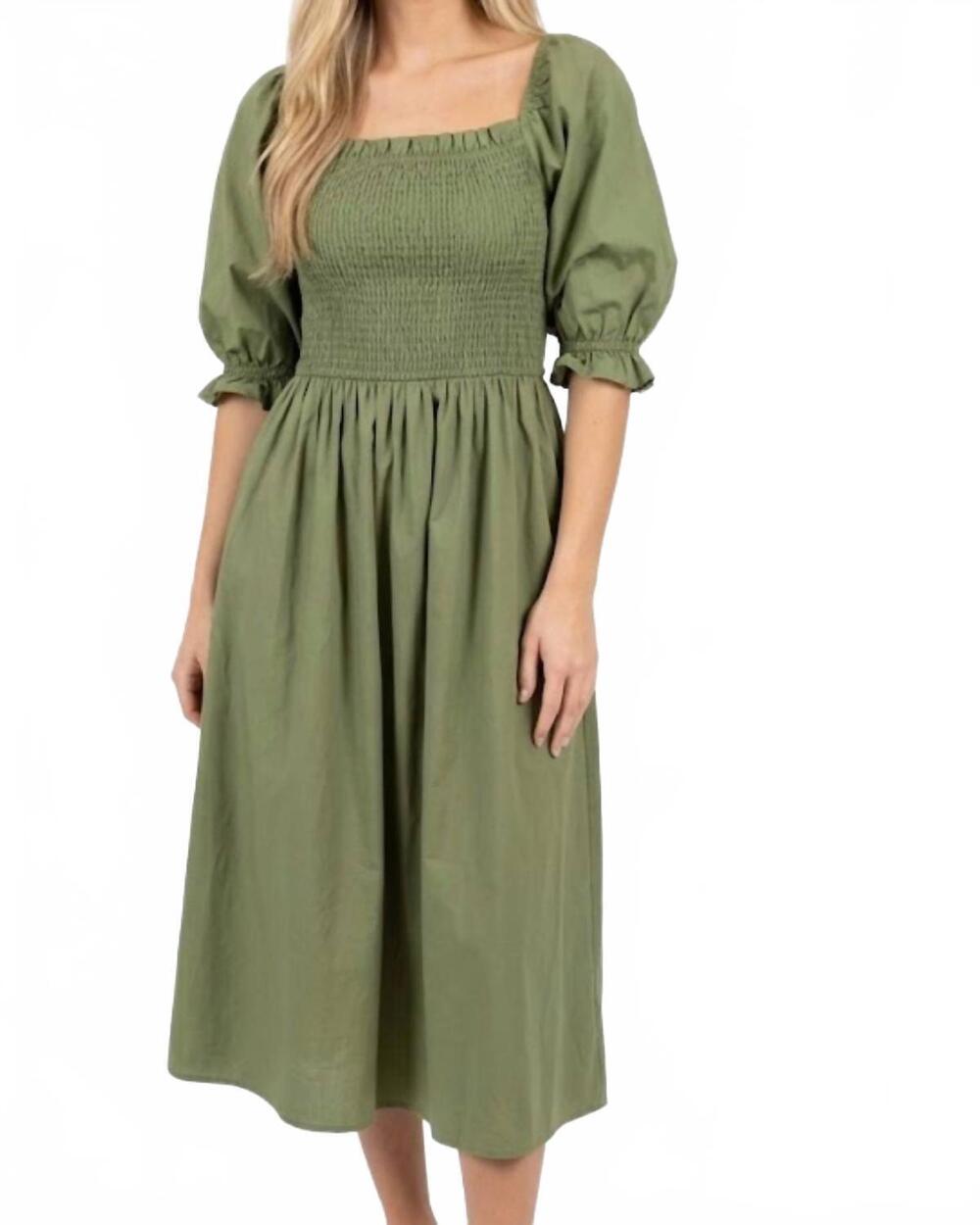 NEW SHE + SKY under the mistletoe dress in green